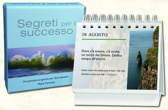esempio libro di citazioni giornaliere da tavolo di Maria Fontaine 'segreti per il successo' anedotti ispiranti #1 24 agosto copyright Produzioni Aurora sas