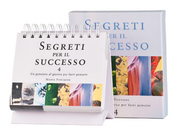 esempio libro di citazioni giornaliere da tavolo di Maria Fontaine 'segreti per il successo' anedotti ispiranti #4 copertina copyright Produzioni Aurora sas